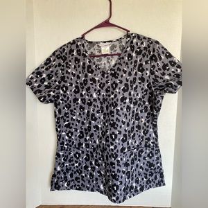 Scrubstar Cheetah Print Scrub Top